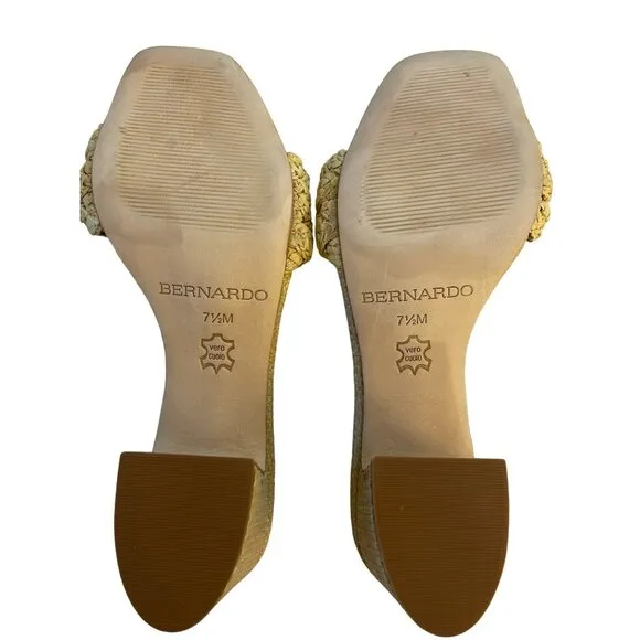 Anthropologie Bernardo Bali Heeled Mule Sandal Shoes Sz 7.5 NEW