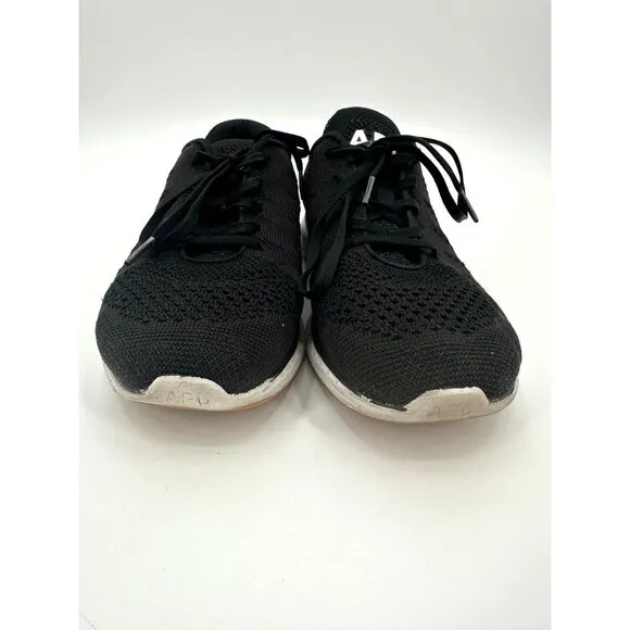 APL Mens Size 9 Black Knit Techloom Pro Running Shoes