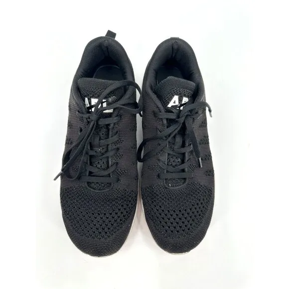 APL Mens Size 9 Black Knit Techloom Pro Running Shoes