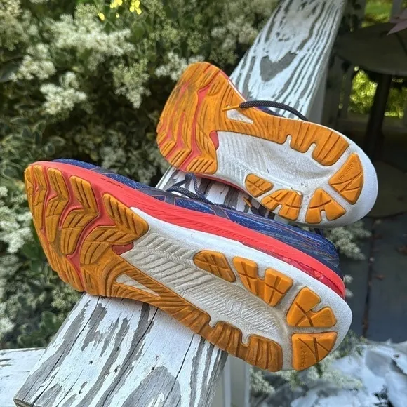 Asics 🔥blue orange and black running shoes