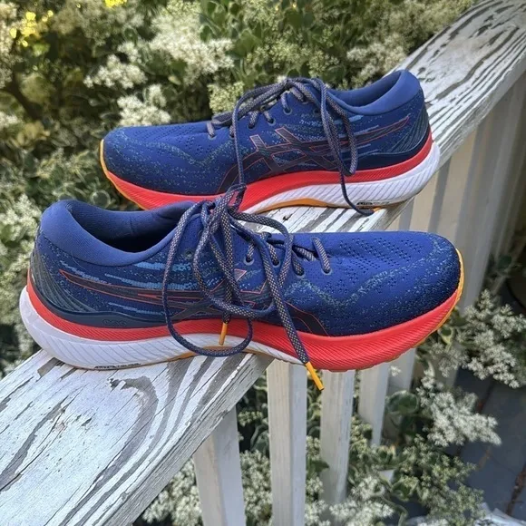 Asics 🔥blue orange and black running shoes