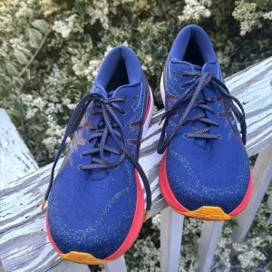 Asics 🔥blue orange and black running shoes