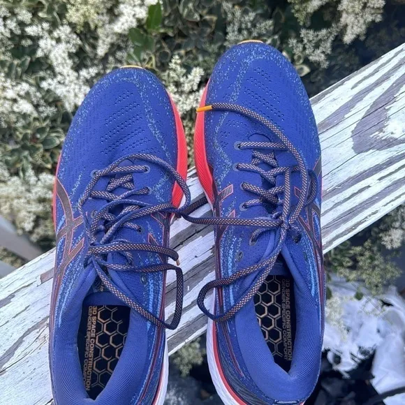 Asics 🔥blue orange and black running shoes