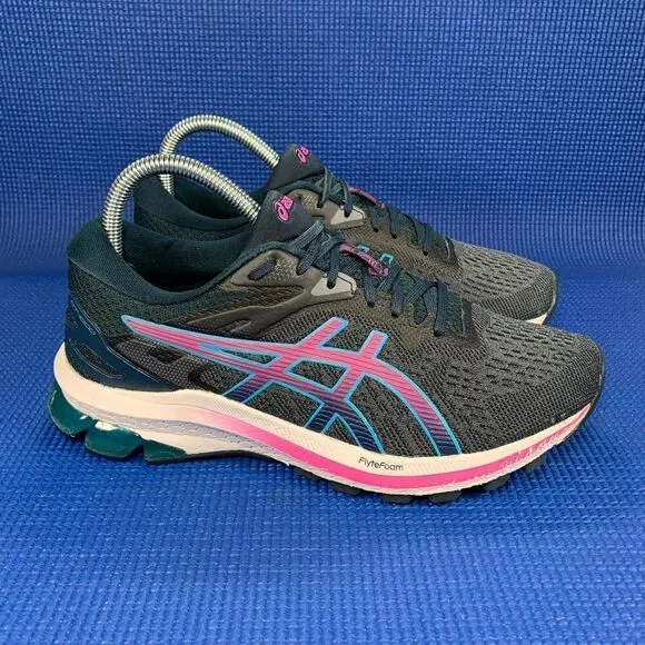 ASICS GEL-1000 10 Women`s Size  7.5 - Navy Blue/Purple Running Shoes 1012A878