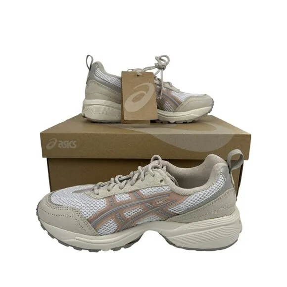 Asics Gel 1090 V2 Womens Trainers Asics  Running Gym Shoes White/Maple Sugar 6
