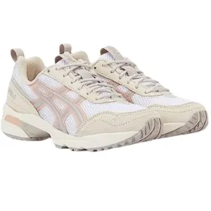 Asics Gel 1090 V2 Womens Trainers Asics  Running Gym Shoes White/Maple Sugar 6