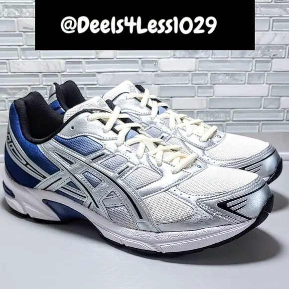 Asics GEL-1130 Running Mens Size 10.5D Blue Silver Cream White