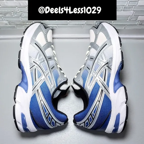 Asics GEL-1130 Running Mens Size 10.5D Blue Silver Cream White