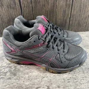 Asics Gel 1150V B457Y Womens Size 7 Volleyball Shoes Gray Pink a5