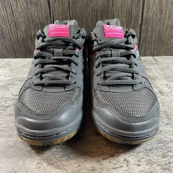 Asics Gel 1150V B457Y Womens Size 7 Volleyball Shoes Gray Pink a5