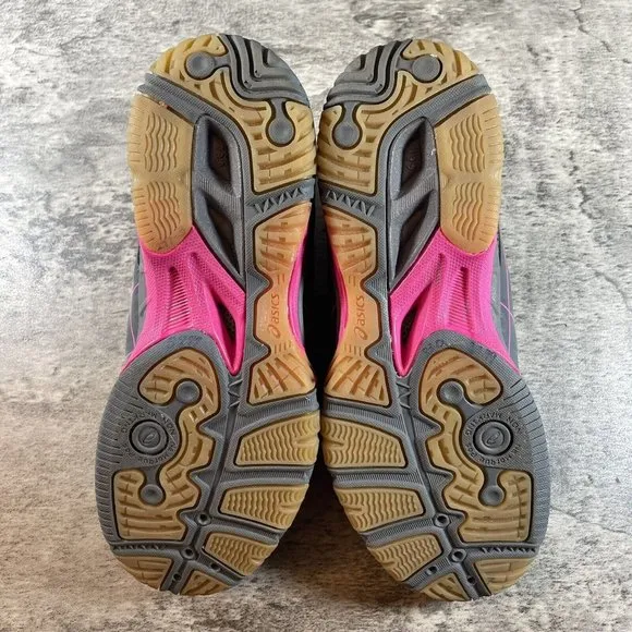 Asics Gel 1150V B457Y Womens Size 7 Volleyball Shoes Gray Pink a5