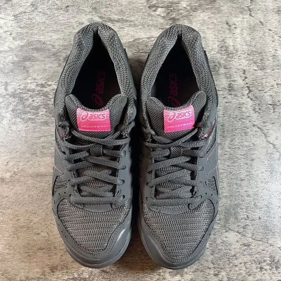 Asics Gel 1150V B457Y Womens Size 7 Volleyball Shoes Gray Pink a5