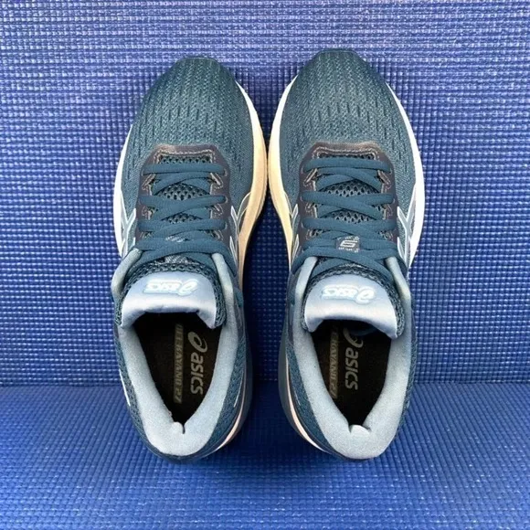 ASICS GEL-2000 9 Women`s Size 5.5 Blue White Athletic Running Shoes 1012A859