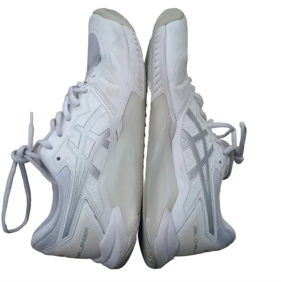 Asics Gel Challenger 12 Tennis Shoes Mens 9.5 US White Silver Sneakers Athletic