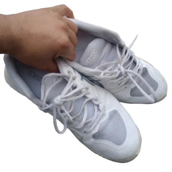 Asics Gel Challenger 12 Tennis Shoes Mens 9.5 US White Silver Sneakers Athletic