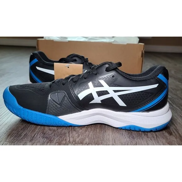 ASICS Gel Challenger 13 Black/Electric Blue Shoes Mens Size 7 EU 40 NWT 1041A222