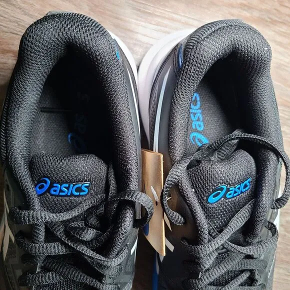 ASICS Gel Challenger 13 Black/Electric Blue Shoes Mens Size 7 EU 40 NWT 1041A222