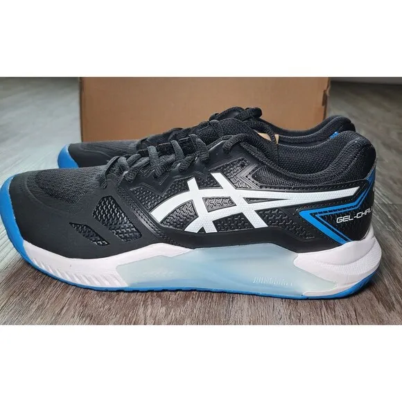 ASICS Gel Challenger 13 Black/Electric Blue Shoes Mens Size 7 EU 40 NWT 1041A222