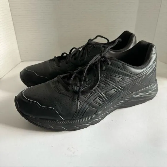 Asics Gel- Contend 5 Men's Running Shoes Size 12 Leather Black