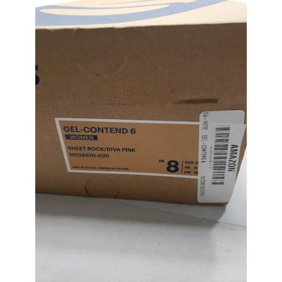 ASICS GEL-Contend 6 Running Shoes Women's Sheet Rock/Diva Pink Size 8 New in Box
