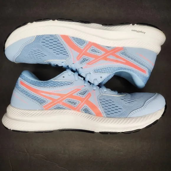 ASICS Gel Contend 7 Women's Blue and Pink Running Shoes 8.5