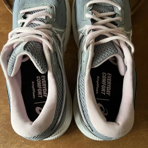 Asics Gel Contend Gray Pink White Running Shoes Sneakers Women's 11 Wide