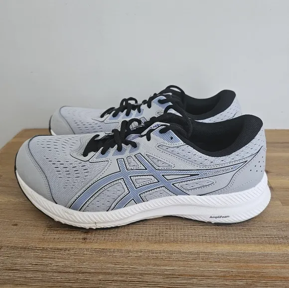 ASICS Gel Contend Mens Wide Gray Athletic Running Shoes, Sneakers