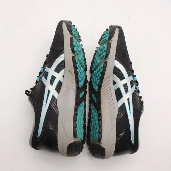 ASICS Gel Course Glide Spikeless Golf Shoes Men's Size 9.5 Black Silver 1111A085