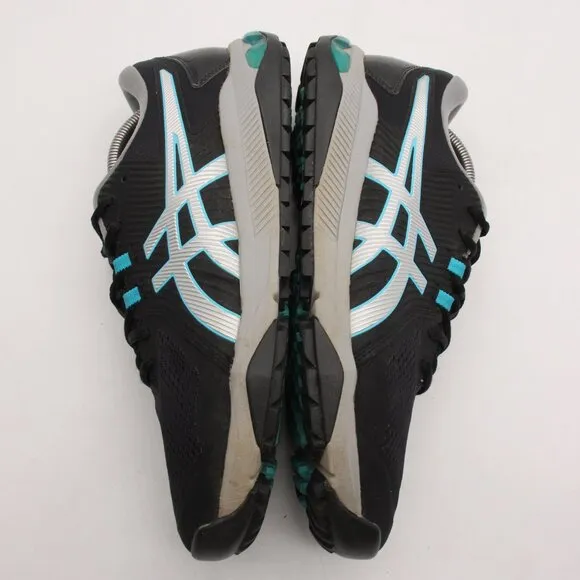 ASICS Gel Course Glide Spikeless Golf Shoes Men's Size 9.5 Black Silver 1111A085