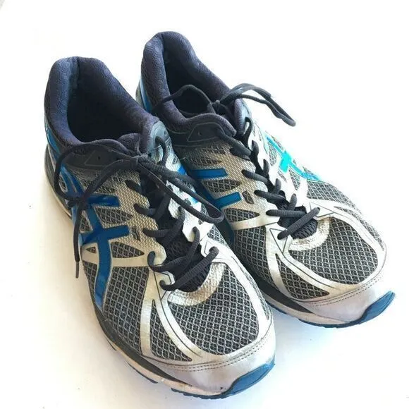 ASICS Gel-Cumulus 17 Mens Size 13 Running Shoes Athletic Blue Gray Lace Up T5D4N