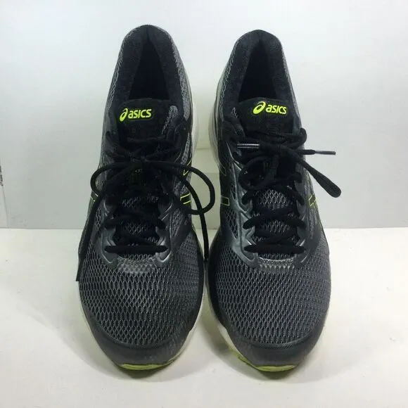 Asics Gel Cumulus 18 shoes Mens Sz 13 M T6C3N Gray/Black/Neon athletic Sneakers‎