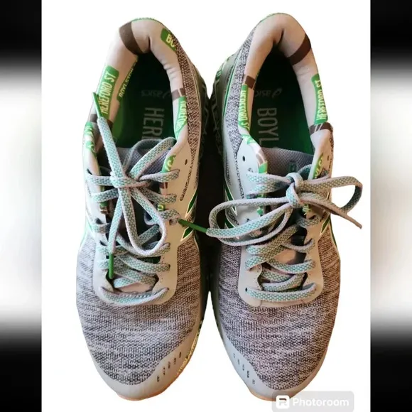 Asics Gel-Cumulus 20 2019 BOSTON Ltd EDITION Women Running Shoes Sz 9 Grey Green