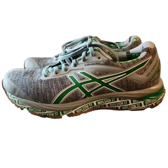 Asics Gel-Cumulus 20 2019 BOSTON Ltd EDITION Women Running Shoes Sz 9 Grey Green
