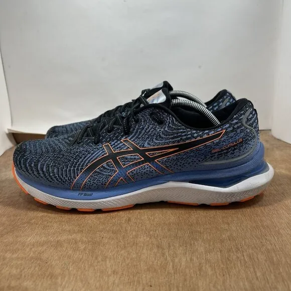 ASICS Gel-Cumulus 24 men Size 12 Black Orange Blue Running Shoes 1011B366