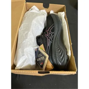 Asics Gel Cumulus 25 GTX Black Hot Pink Running Shoes Sneakers 7