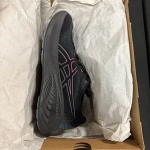 Asics Gel Cumulus 25 GTX Black Hot Pink Running Shoes Sneakers 8