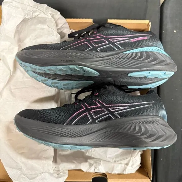 Asics Gel Cumulus 25 GTX Black Hot Pink Running Shoes Sneakers 8