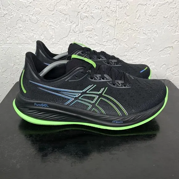 Asics Gel-Cumulus 26 Mens‎ Size 12.5 Black Green Running Shoes 1011B792