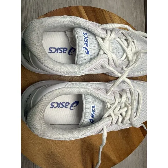 Asics Gel-Dedicate 6 Tennis Shoes, White, Women's 8
