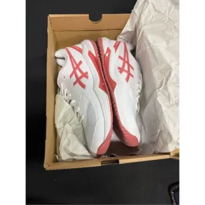 Asics Gel Dedicate 8 White Light Garnet Court Shoes Sneakers 10.5