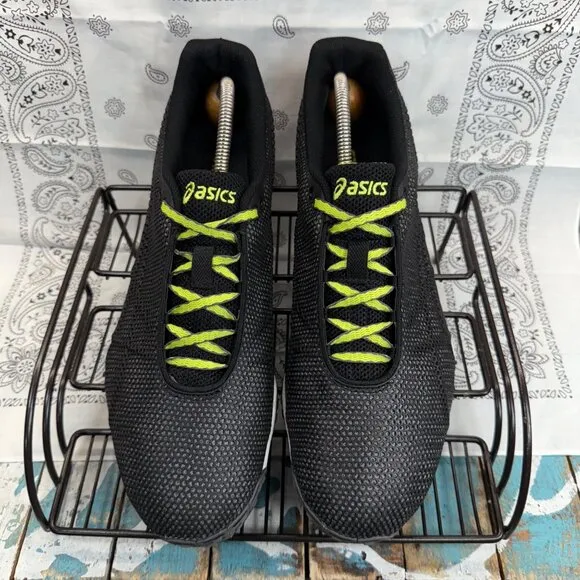 Asics GEL DIRT DOG 4 Black Track &amp; Field Shoes w/new Spikes ,Wrench Men’s Sz 13