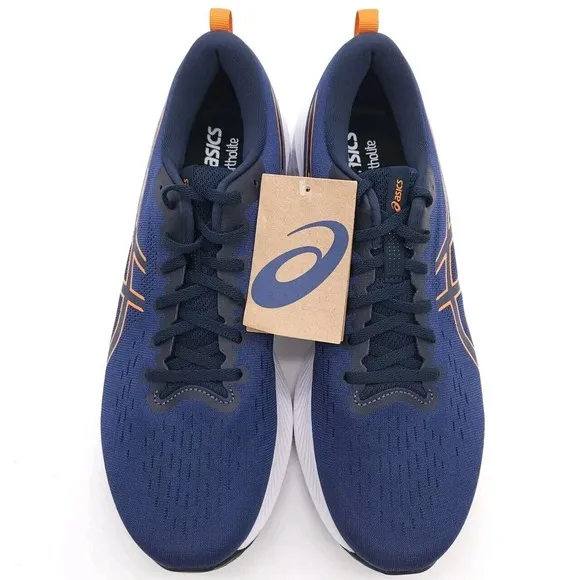 Asics Gel-Excite 10 Mens 12 Running Shoes Deep Ocean Blue Bright Orange Sneaker