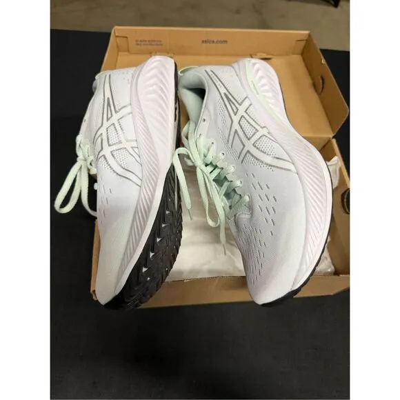 Asics Gel Excite 10 White Pure Silver Court Shoes Sneakers 9.5