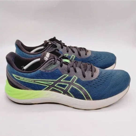 Asics Gel Excite 8 Running Shoes Mens Size 13‎ Blue Green Sneakers Sports
