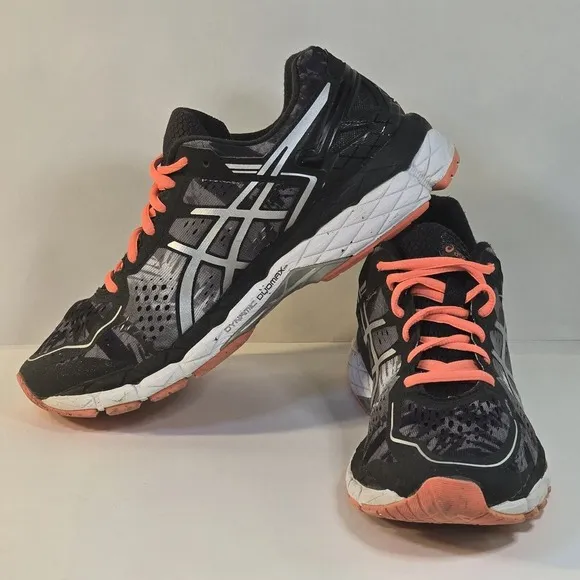ASICS Gel-Kayano 22 Men's Size 7.5 Running Shoes Carbon Silver Cherry Tomato
