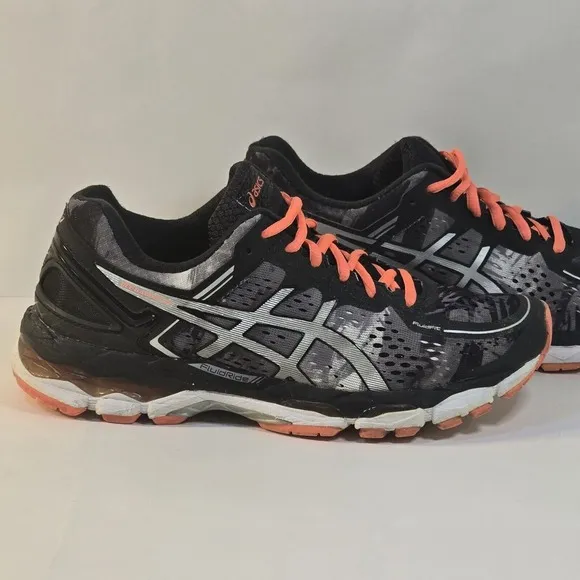 ASICS Gel-Kayano 22 Men's Size 7.5 Running Shoes Carbon Silver Cherry Tomato