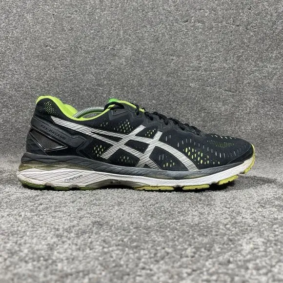 Asics Gel Kayano 23 Athletic Shoes Sneakers Running Black Green 1011B169 Mens 13