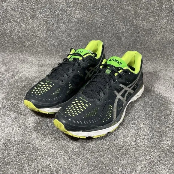 Asics Gel Kayano 23 Athletic Shoes Sneakers Running Black Green 1011B169 Mens 13