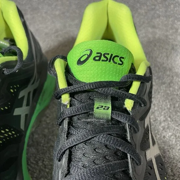 Asics Gel Kayano 23 Athletic Shoes Sneakers Running Black Green 1011B169 Mens 13