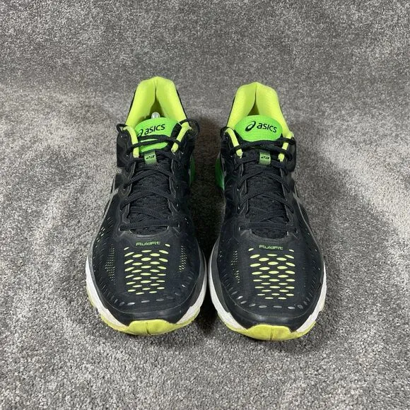 Asics Gel Kayano 23 Athletic Shoes Sneakers Running Black Green 1011B169 Mens 13